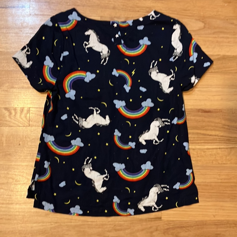 COPY - COPY - ModCloth rainbow unicorn moon clouds stars top - Picture 5 of 8